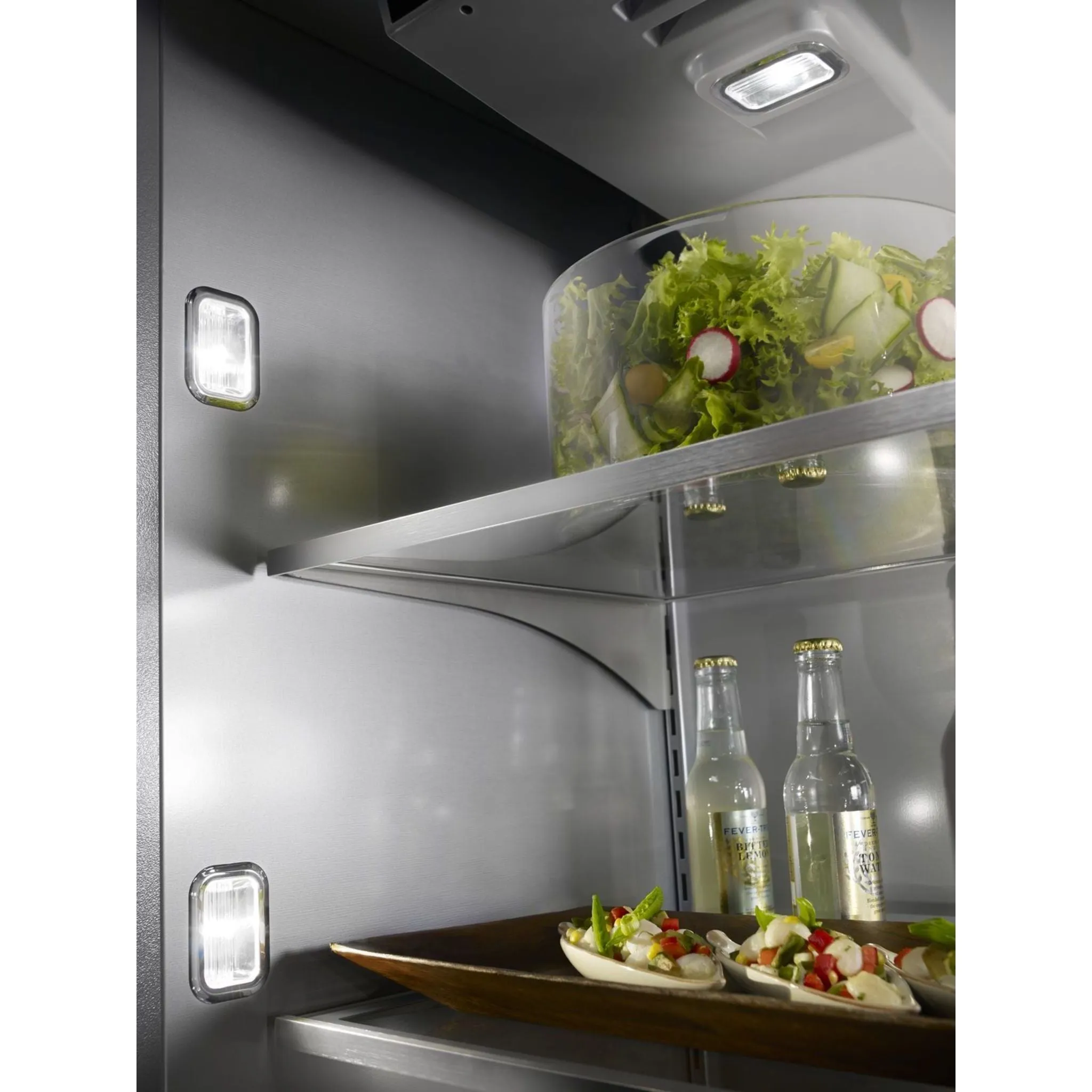 KitchenAid  20.9 cu. ft. 36" Width Built-In Stainless Bottom Mount Refrigerator with Platinum Interior Design (KBBR306ESS)