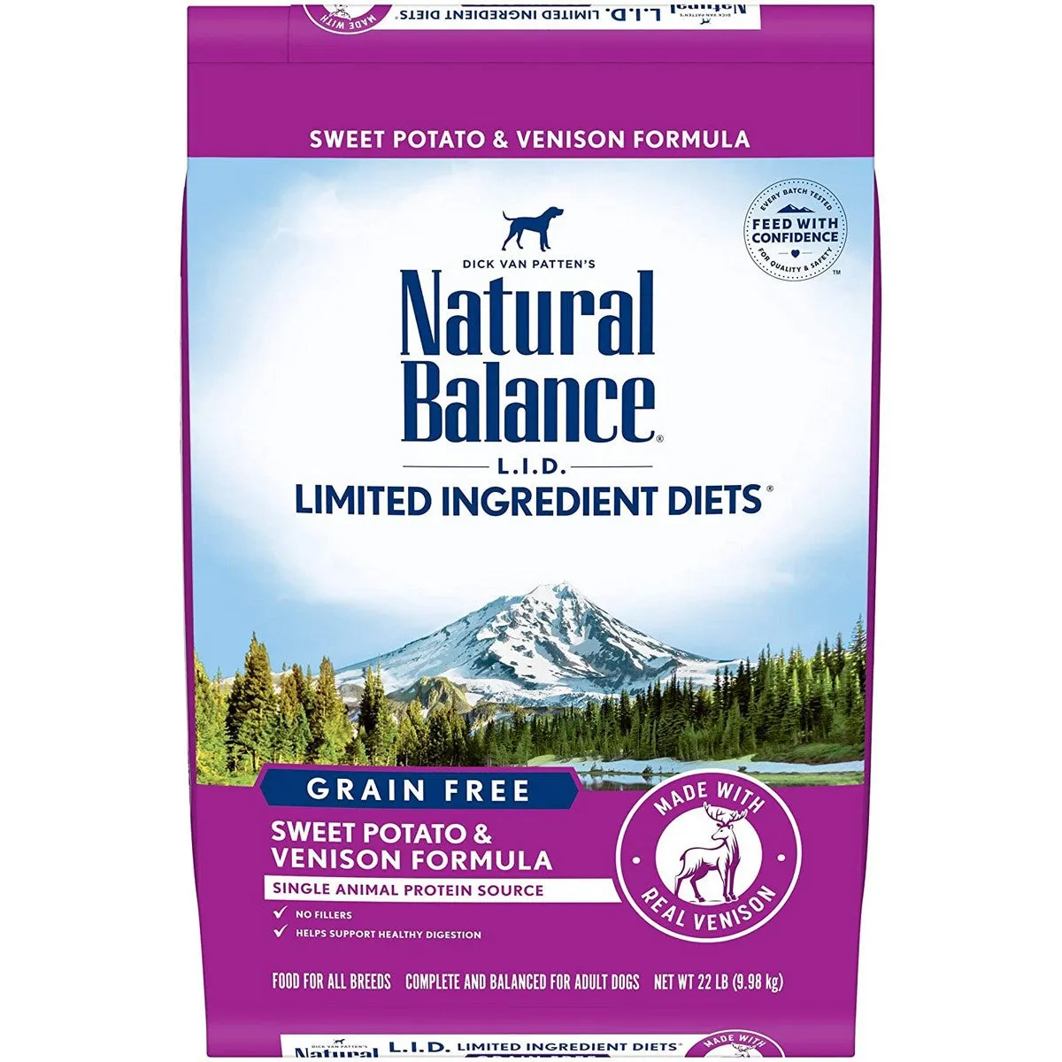 Natural Balance L.I.D. Venison Sweet Potato Dry Dog Food 22lb