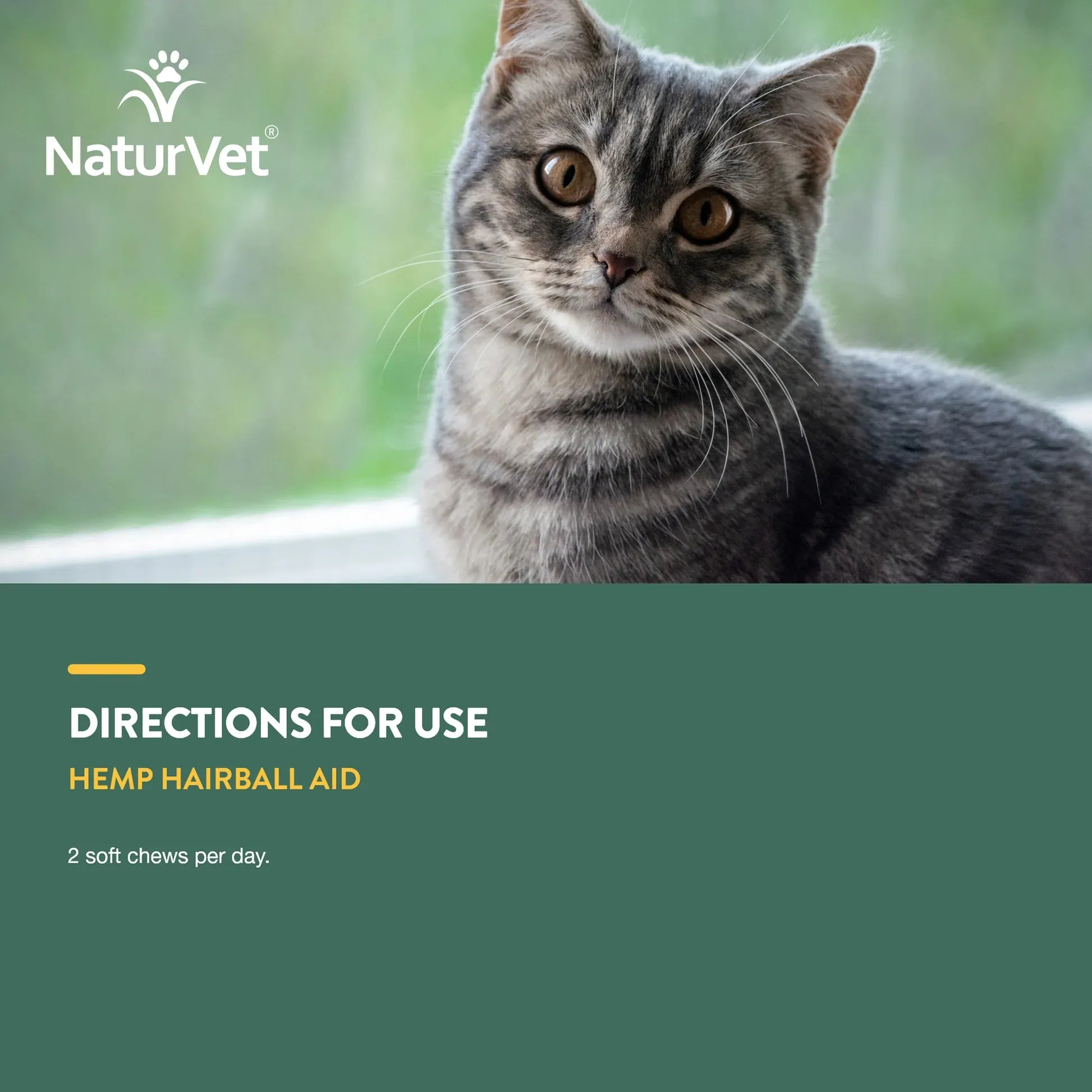 NaturVet Hemp Hairball Aid   Hemp Seed 60 soft chews