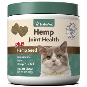 NaturVet Hemp Joint Health Cat 60 Soft Chews