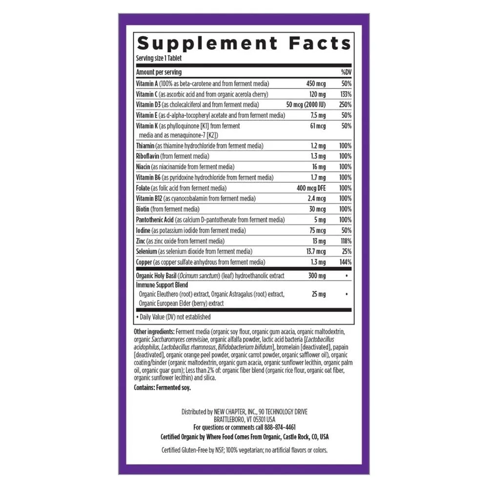 New Chapter Once Daily Multivitamin   Immunity 30 Tablets