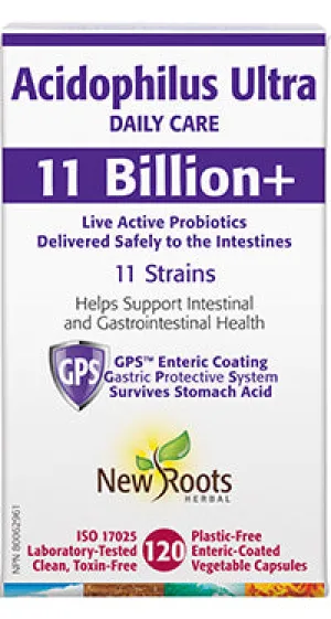 New Roots Acidophilus Ultra Daily Care 11 Billion  120 Vegetarian Capsules