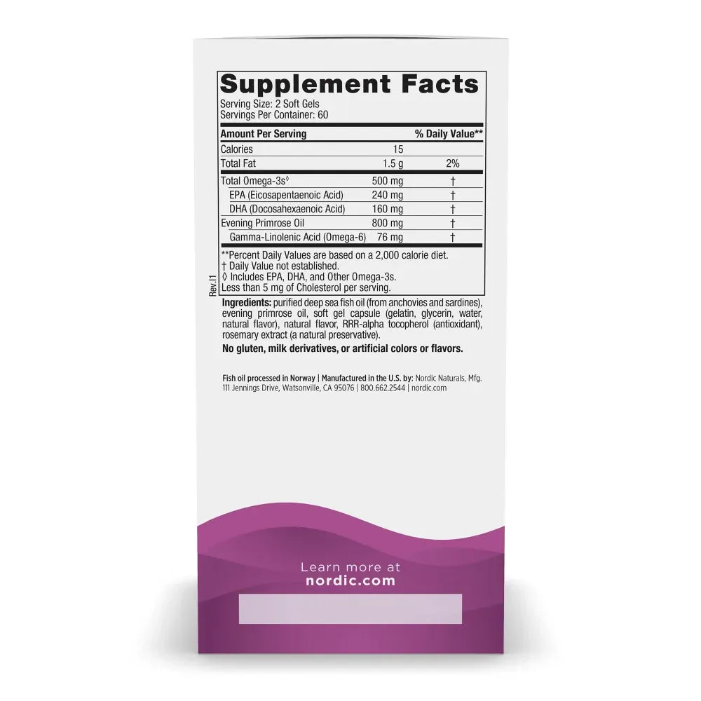 Nordic Naturals Omega Woman 500 mg - Lemon, 120 sgls.