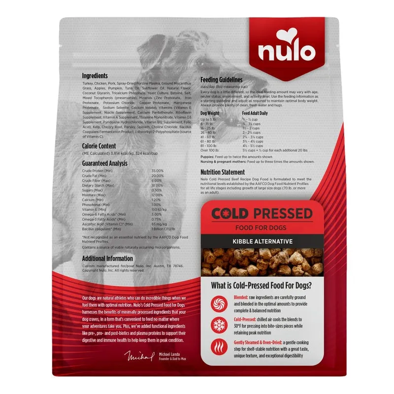 Nulo Cold Pressed Meals Turkey Dog Food 4lb