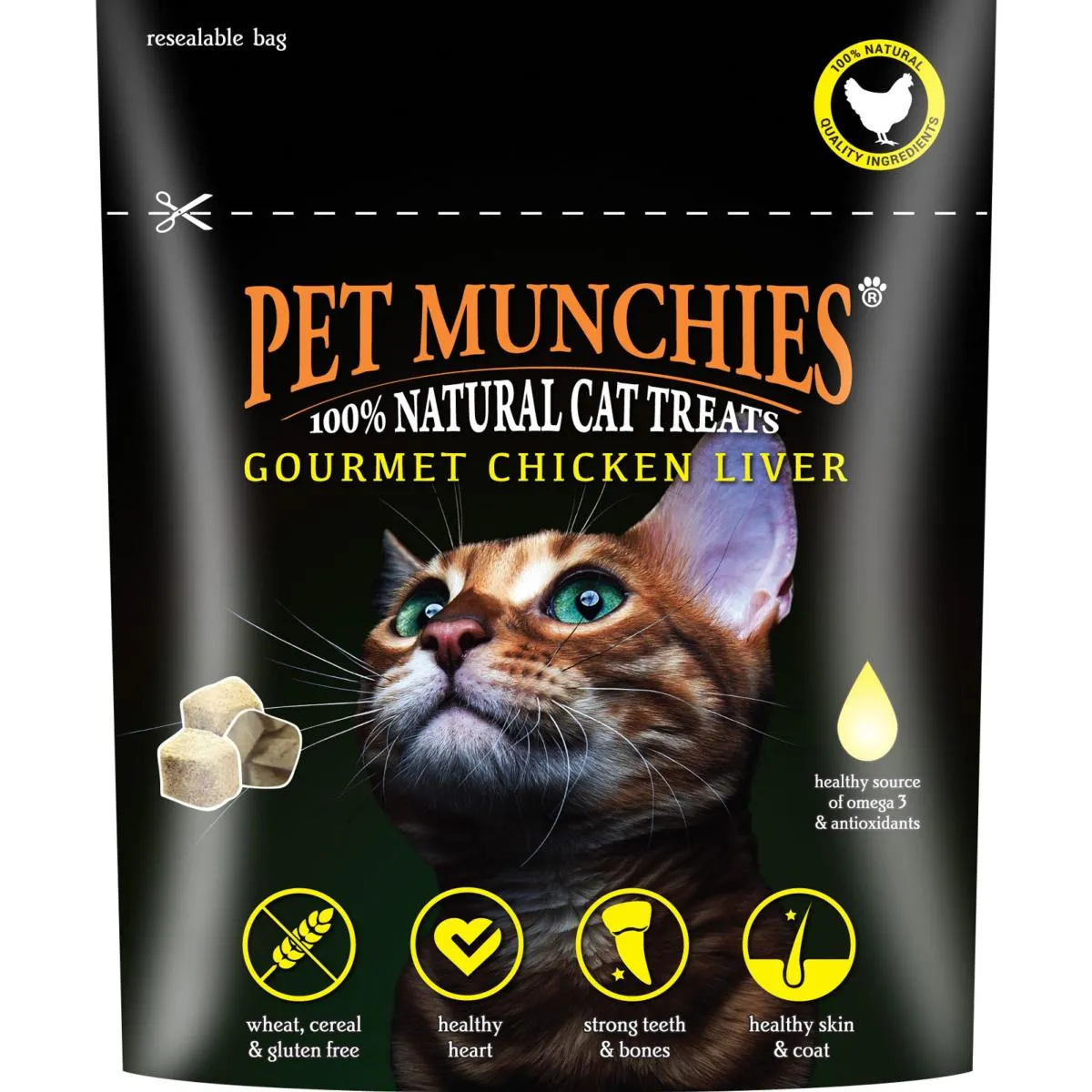 Pet Munchies | Natural Cat Treats | Chicken Liver - 10g