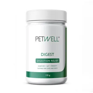 PetWell Digest Natural Pet Digestion Supplement for Dogs and Cats 125g