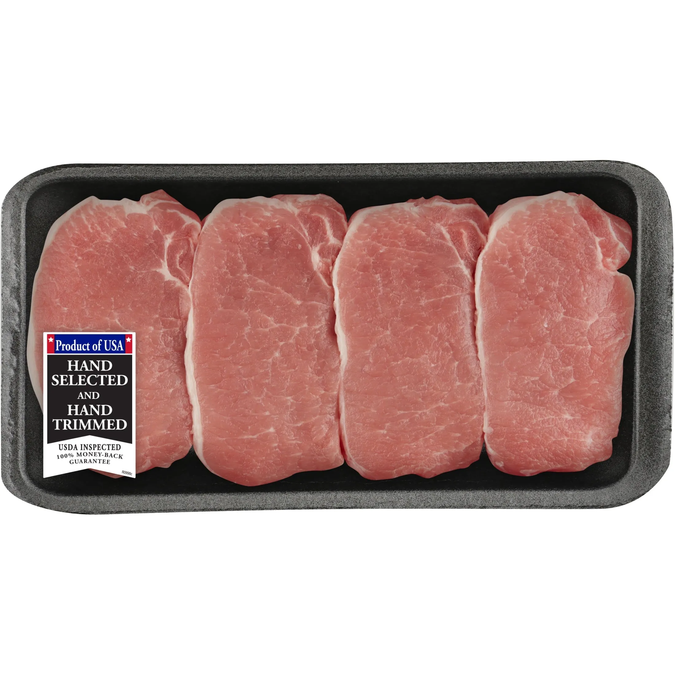 Pork Center Cut Loin Chops Boneless, 0.9 - 2.01 lb Tray