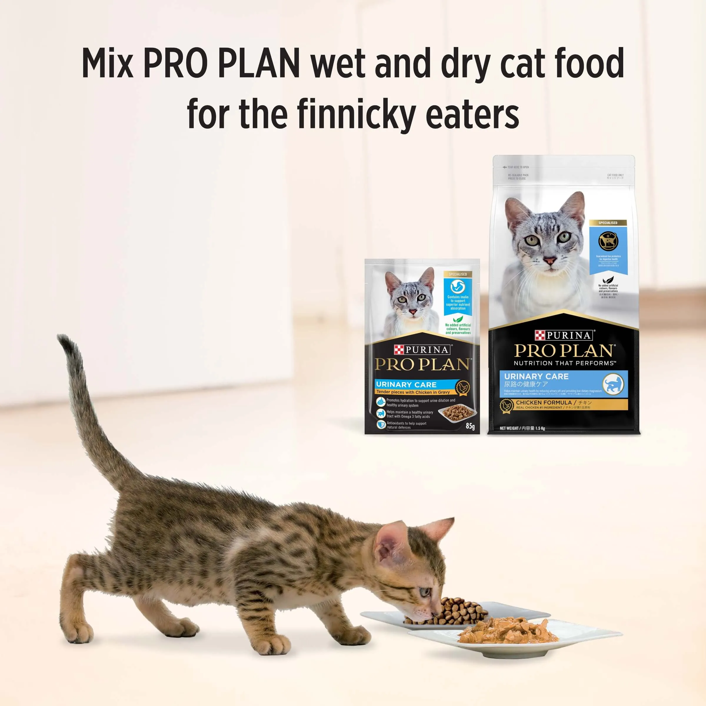 Pro Plan Urinary Tract Health Adult Chicken Gravy Pouch Wet Cat Food 85G