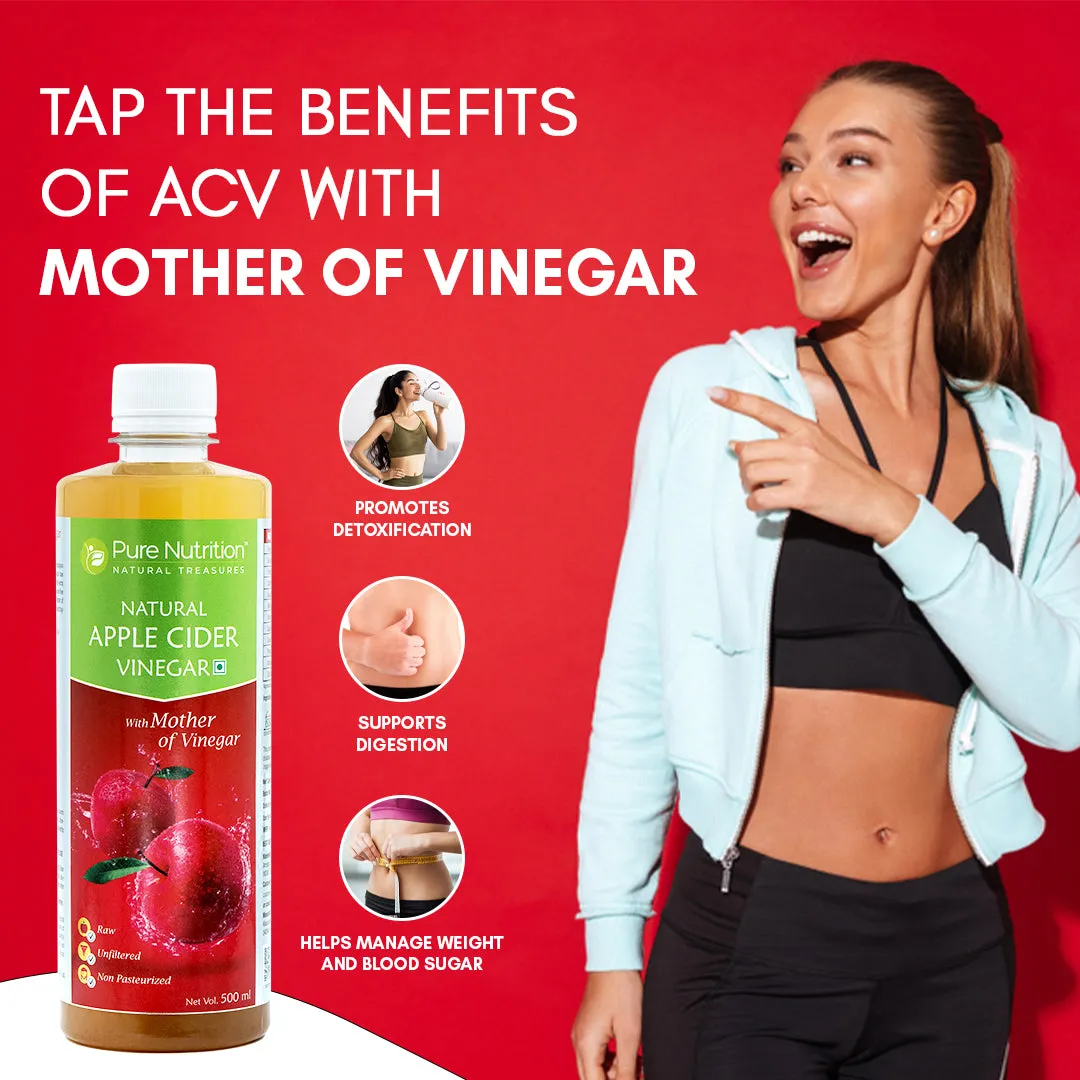 Pure Nutrition Raw Apple Cider Vinegar Liquid l Weight management - 500ml