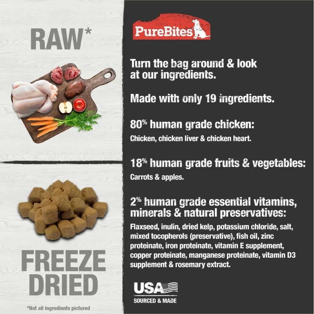 PureBites Chicken Freeze-Dried Food Topper For Dogs