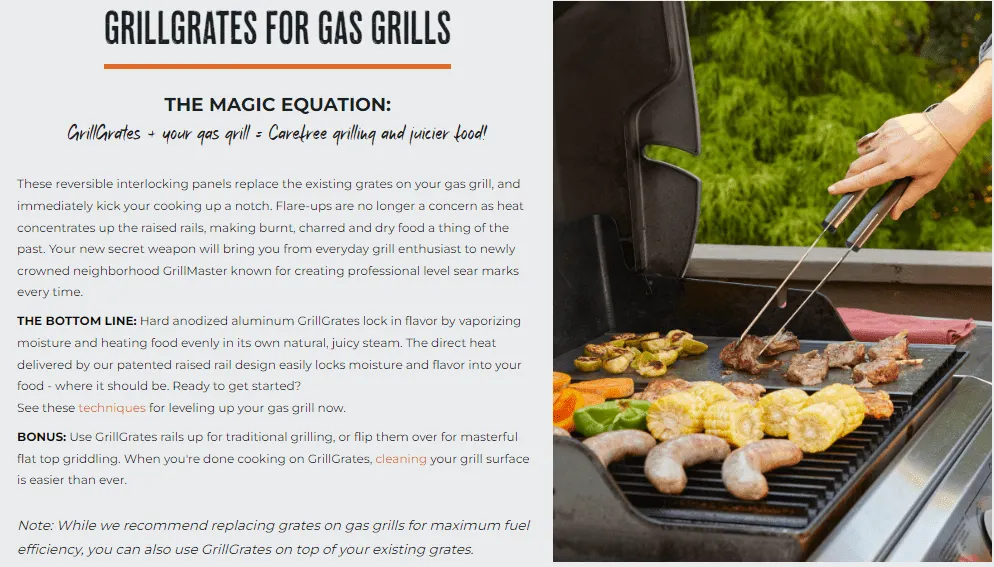 Replacement GrillGrate Set for American Outdoor Grills AOG T-Series 24"