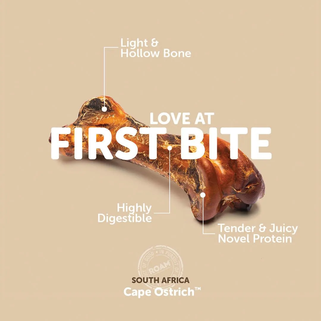 Roam Dog Treats The Boss-Trich Ostrich Bone