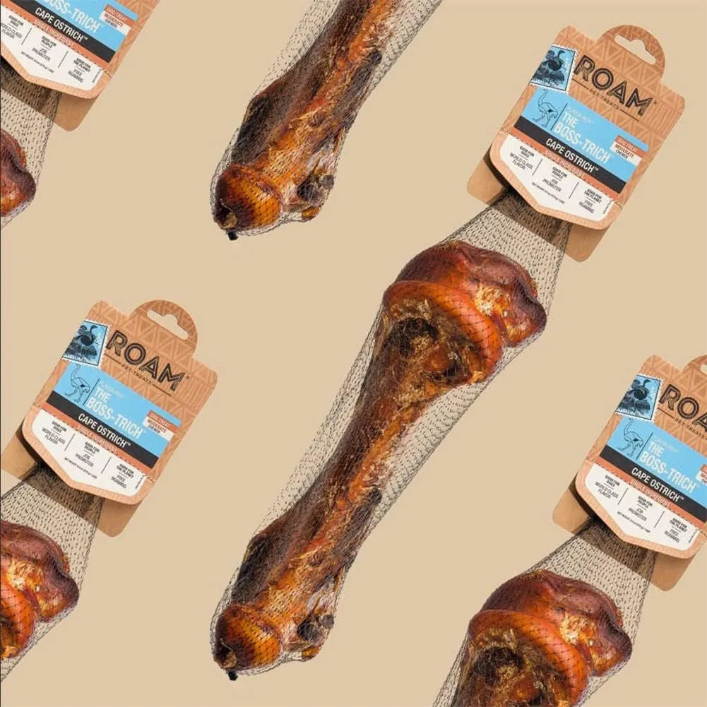 Roam Dog Treats The Boss-Trich Ostrich Bone