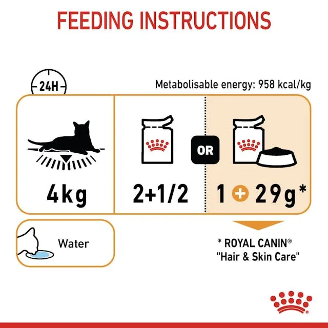 Royal Canin Cat Hair and Skin Care Gravy Adult Wet Food Pouch 85g^^^