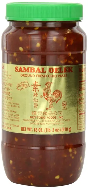 Sambal Olek Chili Paste 18oz Huy Fong