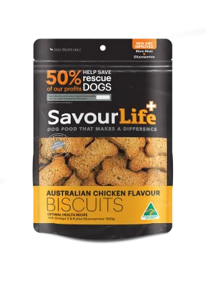 SavourLife Dog Treat Australian Chicken Flavour Biscuits 500g