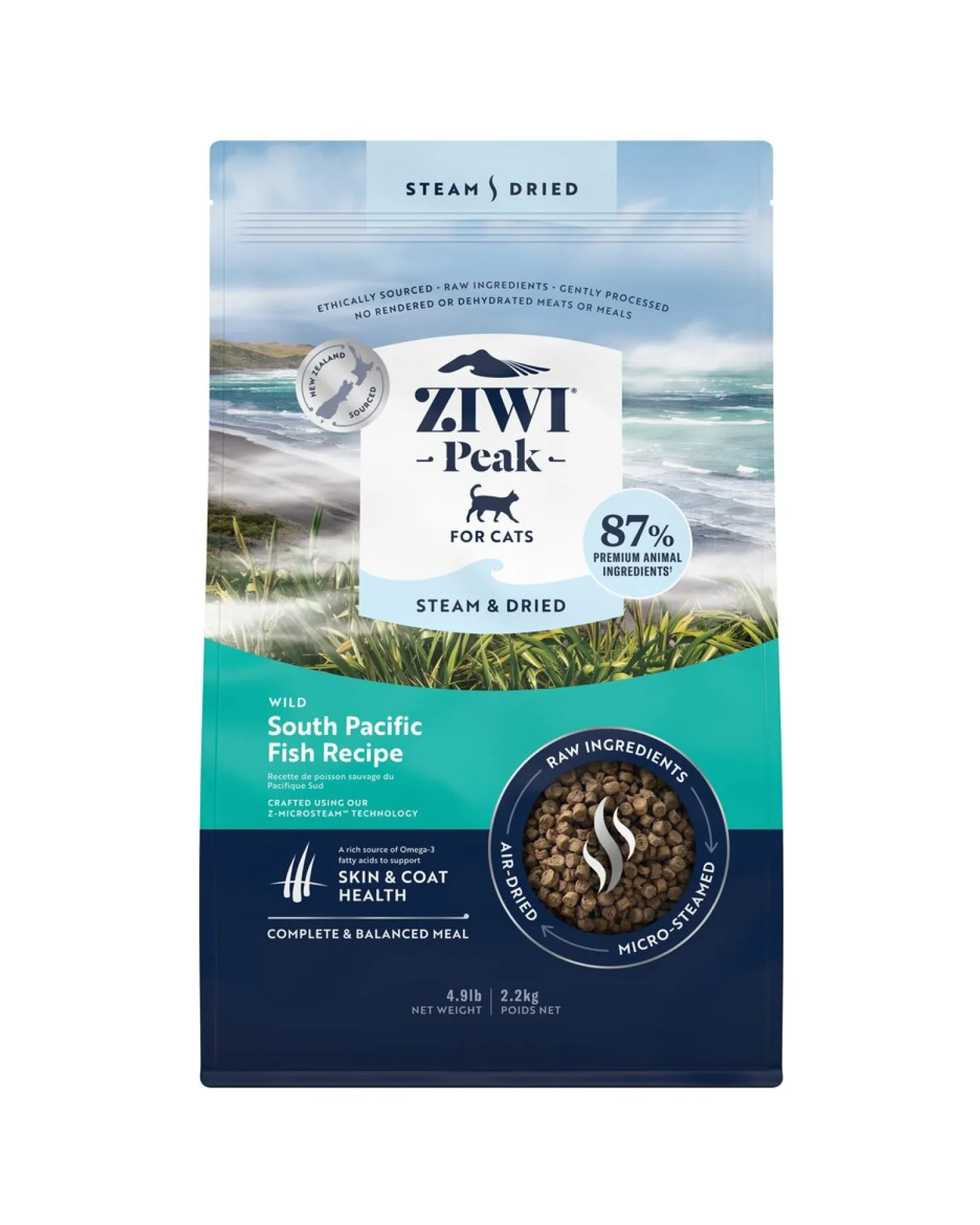 Steam & Dried Wild South Pacific Fish Recipe Cat Food