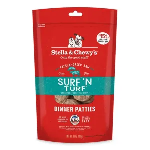 Stella & Chewy's Surf 'N Turf Dinner Patties Freeze-Dried Dog Food