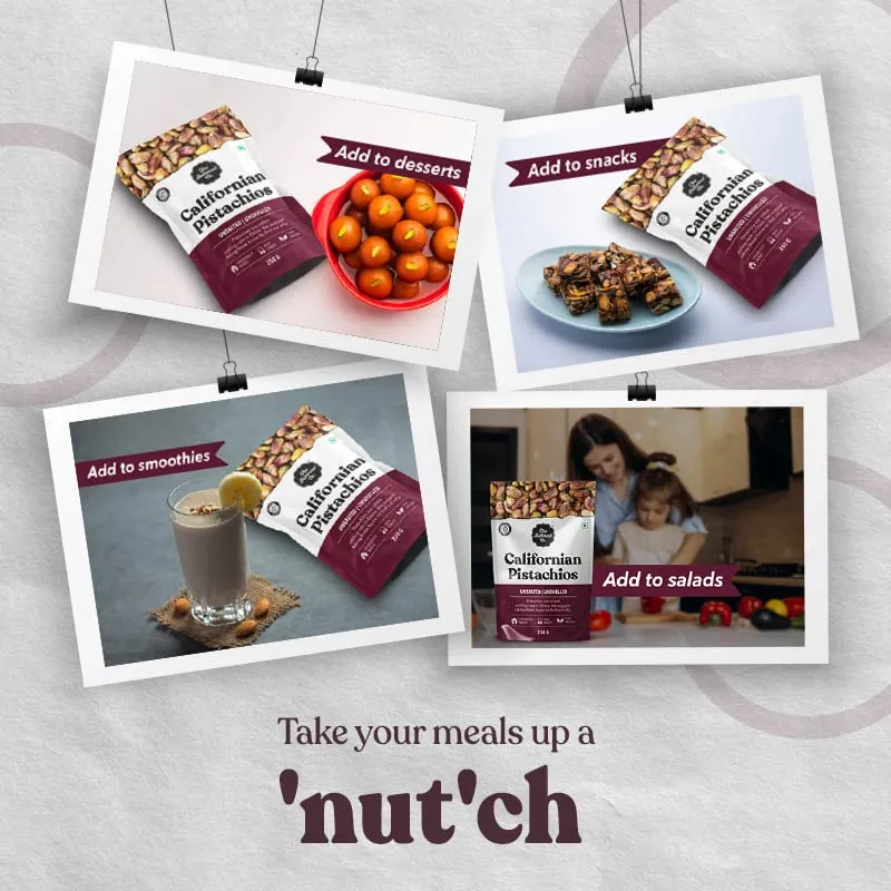 The Butternut Co. Roasted & Salted Californian Pistachios With Shell 250g | 100% Natural High Protein & High Fiber | Gluten Free | Whole Pista Nuts
