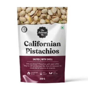 The Butternut Co. Roasted & Salted Californian Pistachios With Shell 250g | 100% Natural High Protein & High Fiber | Gluten Free | Whole Pista Nuts