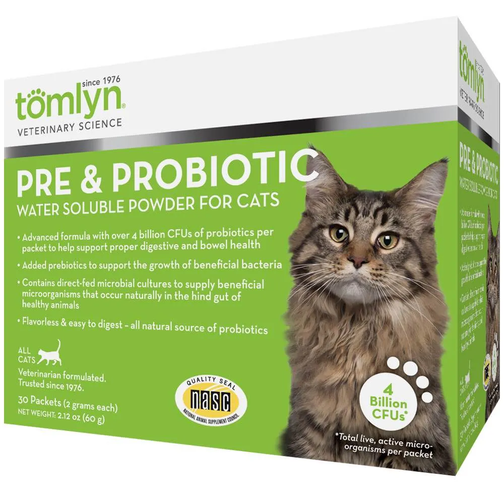 Tomlyn Pre & Probiotic Water Soluble Powder for Cats 60g